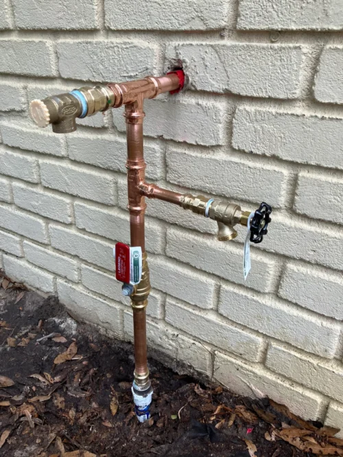 New Water Main Shut-Off and Hose Bibb